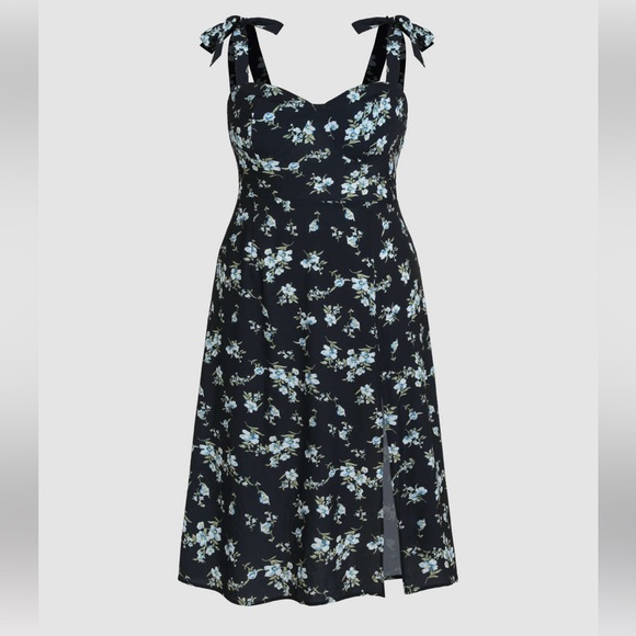 Cider Tie Strap Midi Dress - Picture 2 of 8